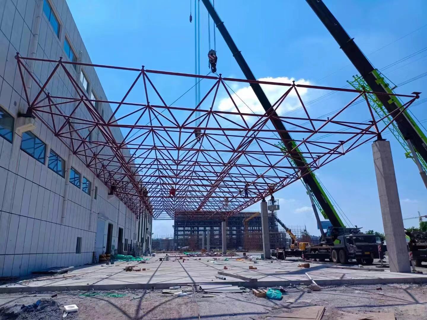 砀山江苏宿迁国望高科纤维公司 -生活楼网架 成品库网架 立体库网架